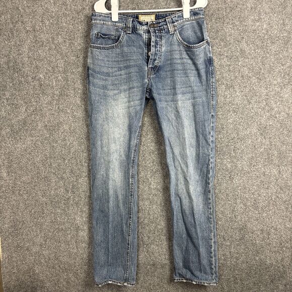 Carbon 2 Cobalt Jeans Mens Size 34 Blue Denim Straight Button fly - Picture 1 of 9